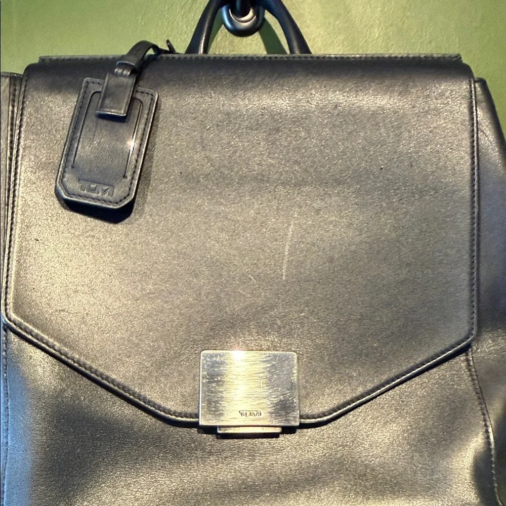 Tumi Mariella Tavi Black Leather Backpack